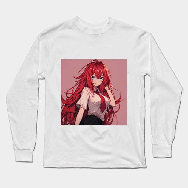 cute rias Long Sleeve T-Shirt by WabiSabi Wonders